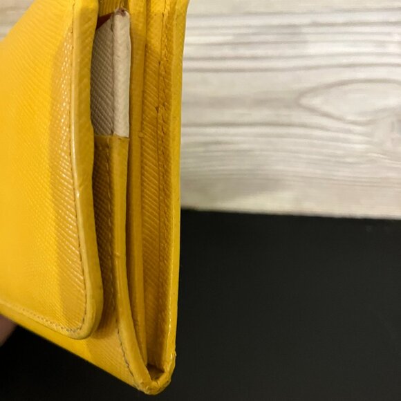 Gorgeous Prada Multi Color Yellow, Orange and Brown Double Snap Wallet - Picture 4 of 7